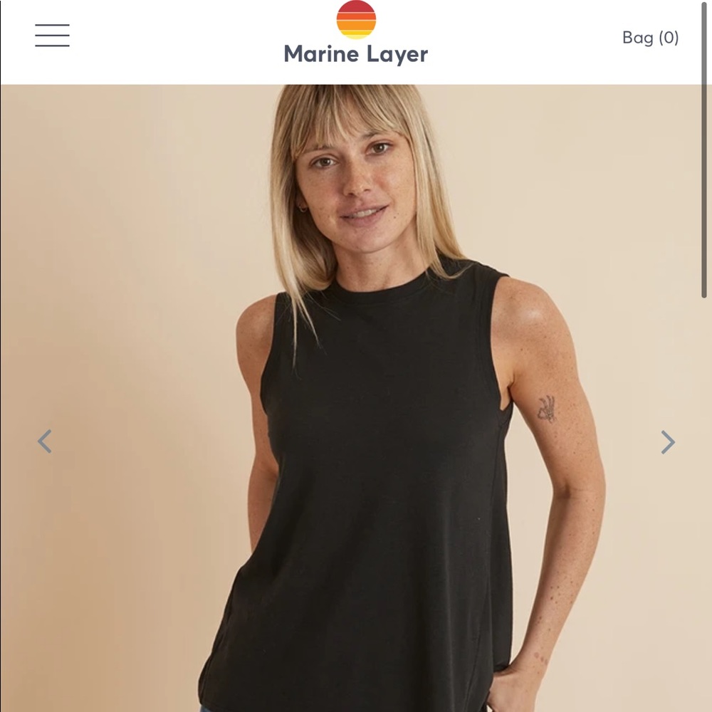 Marine Layer Woman’s Tulip Back Tank Black
